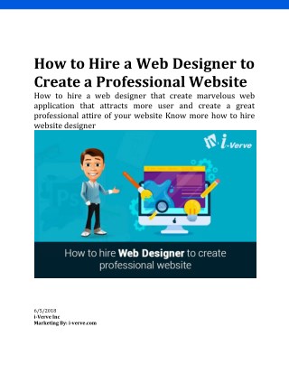 How to Hire a Web Designer