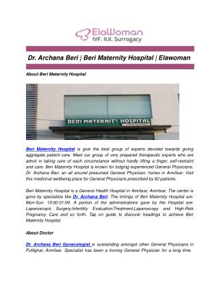 Dr. Archana Beri | Beri Maternity Hospital | Elawoman