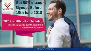 ITIL Certification Jeddah at Vinsys | Get 50% discount Signups Before 15th June 2018