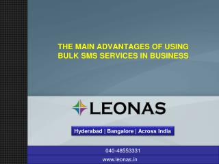 Advantages of using bulk sms services