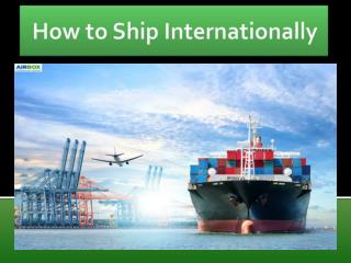 How to Ship Internationally