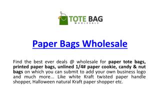 Paper Bags Wholesale