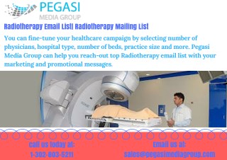 Radiotherapy Email List| Radiotherapy Mailing List in USA/UK/CANADA