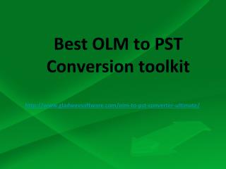 OLM Files to PST Format Conversion