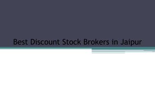 Best Discount Stock Brokers in Jaipur â€“ Investallign
