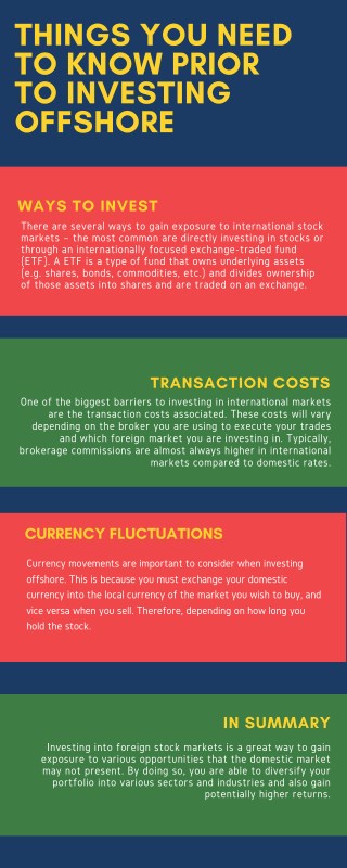 Things You Need to Know Prior to Investing Offshore