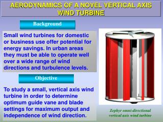 AERODYNAMICS OF A NOVEL VERTICAL AXIS WIND TURBINE