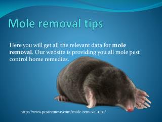 MOLE REMOVAL TIPS