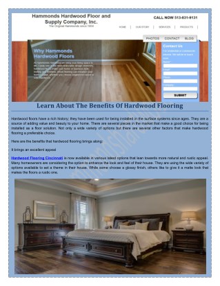 Hardwood Floor Refinishing Cincinnati | Cincinnati Hardwood Refinishing | Hammonds Hardwood