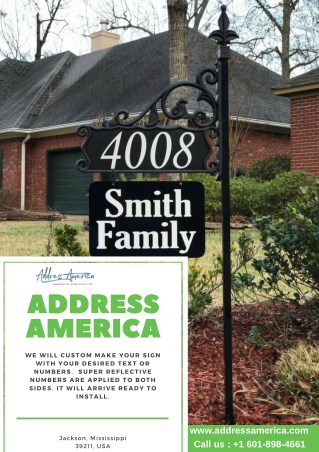 Yard Address Signs - Address America