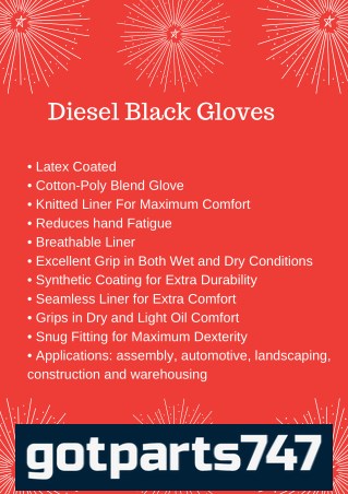 Diesel Black Gloves