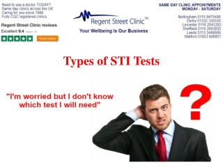 Types of STI Tests
