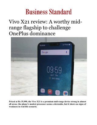 Vivo X21 review: A worthy mid-range flagship to challenge OnePlus dominanceÂ 