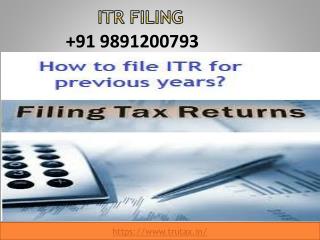 ITR filing is mandatory 09891200793