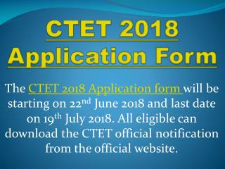 CTET Application form