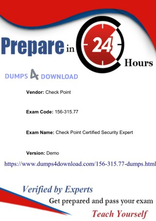 156-315.77 Braindumps - Pass Checkpoint 156-315.77 Exam With Dumps4Download