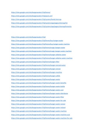 Kangen Water URL's
