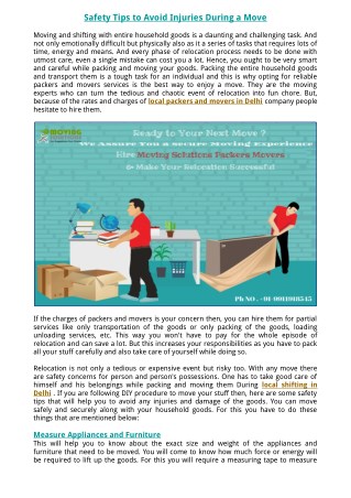 Safety Tips to Avoid Injuries During a Move