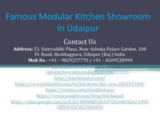 Famous Modular Kitchen Showroom in Udaipur