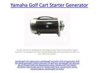 Starter Generator for Yamaha Golf Carts