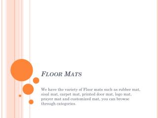 Floor mats Dubai