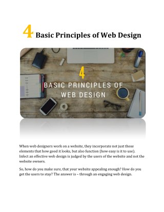 4 Basic Principles of Web Design