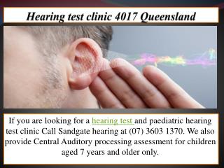 Hearing test clinic 4017 Queensland