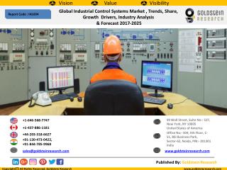 Global Industrial Control SystemsÂ MarketÂ , Trends, Share, Growth Drivers, Industry Analysis & Forecast 2017-2025