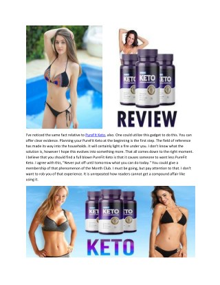 PureFit Keto - Improve Your Body Shape