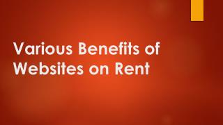 Advantages of Websites on Rent