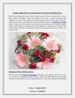 Consider Sending Flowers To Your Dear Ones On Time By Using Online Service