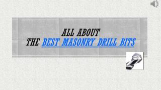 Best masonry drill bits