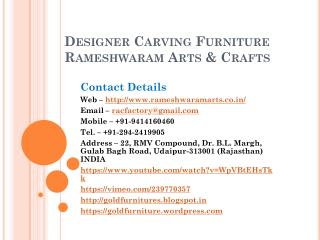 Designer Carving Furniture Rameshwaram Arts & Crafts