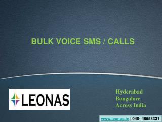 Make communication easy with Bulk voice sms services