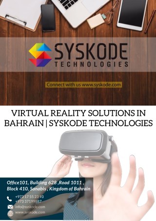 Virtual Reality Solutions in Bahrain | Syskode Technologies