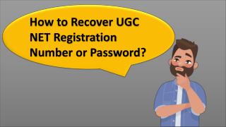 How to Recover UGC NET Registration Number or Password?