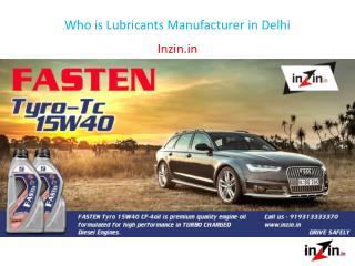 Who is Lubricants Manufacturer in Delhi