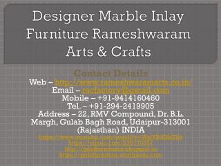 Designer Marble Inlay Furniture Rameshwaram Arts & Crafts