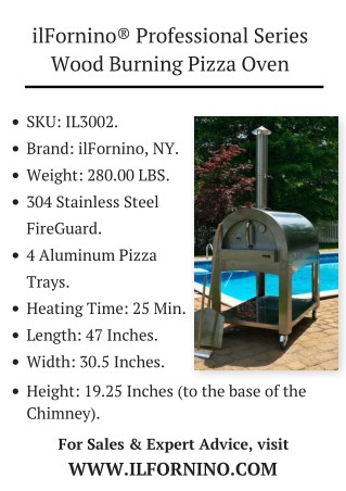 IlForninoÂ® Professional Series Wood Burning Pizza Oven