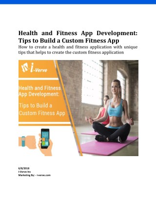 Health and Fitness App Development: Tips to Build a Custom Fitness App