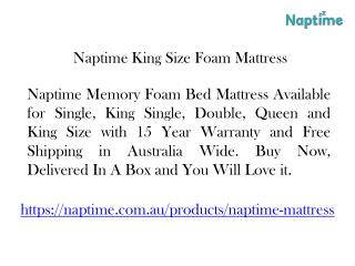 Naptime King Size Foam Mattress`