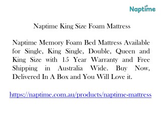 Naptime King Size Foam Mattress