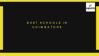 Best Schools in Coimbatore