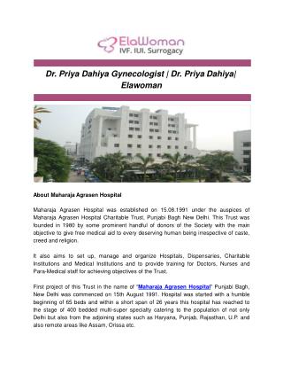 Dr. Priya Dahiya Gynecologist | Dr. Priya Dahiya| Elawoman