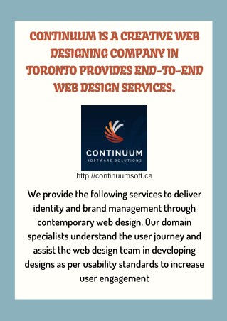 Creative Web Designing Company in Toronto, Canada