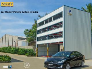 Car Stacker Parking System in India