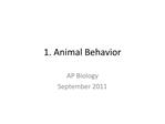1. Animal Behavior