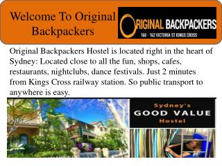 Welcome To Original Backpackers