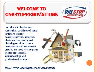 Welcome to onestoprenovations