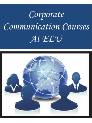Corporate Communication Courses At ELU